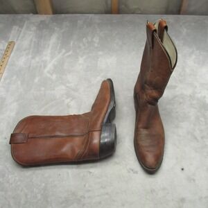 Olathe Womens 12 A Western Boots Brown Leather Cowboy Tall Pull On Roper USA VTG